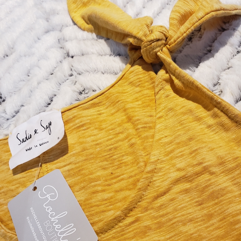Yellow Sadie x Sage Small bodysuit
